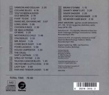 CD Dave Van Ronk: Inside Dave Van Ronk