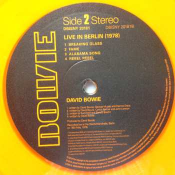 LP David Bowie: Live In Berlin [1978] L.P. CLR | LTD