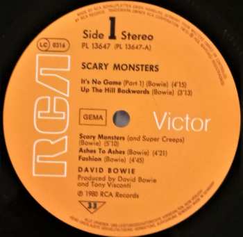 LP David Bowie: Scary Monsters