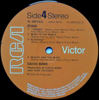2LP David Bowie: Stage