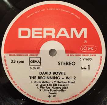 LP David Bowie: The Beginning - Vol. 2