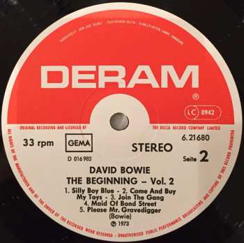 LP David Bowie: The Beginning - Vol. 2