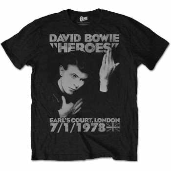 Merch David Bowie: Tričko Heroes Earls Court 