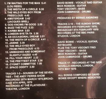 CD David Bowie: Wild Eyed Boy . Live & Sessions 1970