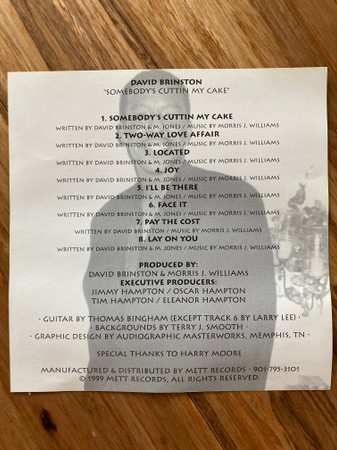 CD David Brinston: Somebody's Cuttin My Cake