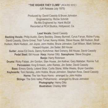 CD David Cassidy: Dreams Are Nuthin' More Than Wishes / The Higher They Climb