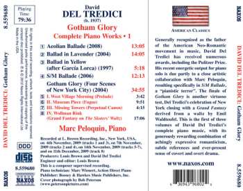 CD David Del Tredici: Gotham Glory (Complete Piano Works • 1)