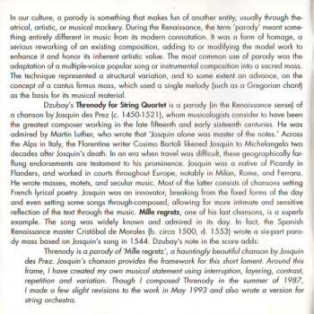 CD David Dzubay: Dancesing In A Green Bay (Chamber Music Of David Dzubay)