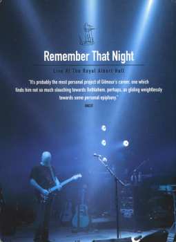 2DVD David Gilmour: Remember That Night (Live At The Royal Albert Hall)