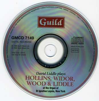 CD David Aprahamian Liddle: Liddle Plays Hollins, Widor, Wood & Liddle