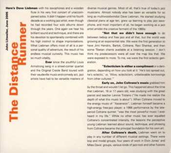 CD David Liebman: The Distance Runner