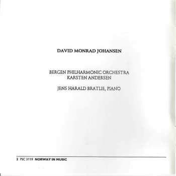 CD David Monrad Johansen: Piano Works Symphonic Variations and Fugue, op.23 Pan, op. 22