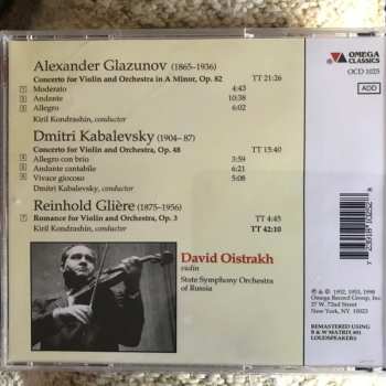 CD David Oistrach: Glazunov / Kabelevsky - Oistrakh