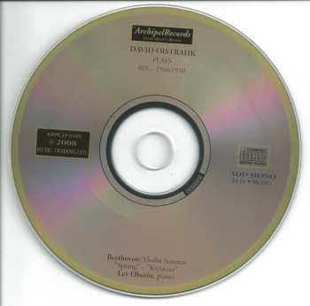 CD David Oistrach: Beethoven Violin Sonatas No.5 In F Major Op.24 "Spring", No.9 In A Major Op.47 "Kreuzer"