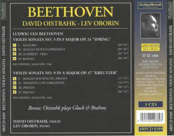 CD David Oistrach: Beethoven Violin Sonatas No.5 In F Major Op.24 "Spring", No.9 In A Major Op.47 "Kreuzer"