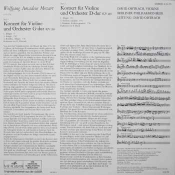 LP Wolfgang Amadeus Mozart: Violinkonzert G-dur KV 216 / Violinkonzert D-dur KV 218