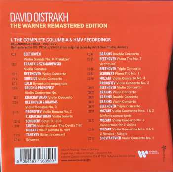 58CD/3DVD/Box Set David Oistrach: The Warner Remastered Edition - (The Complete Columbia & HMV Recordings / Premieres, Rarities & Live Performances)