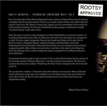 2CD David Olney: Predicting The Past (Introducing Americana Music Vol.2)