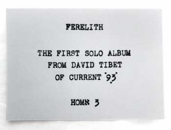 LP David Tibet: Ferelith CLR