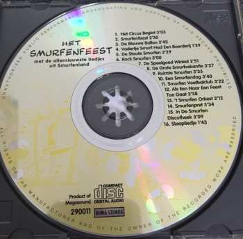 CD The Smurfs: Het Smurfenfeest Met De Allernieuwste Liedjes Uit Smurfenland