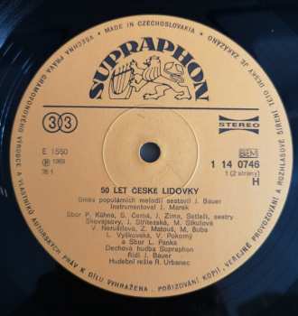 LP Dechová Hudba Supraphon: 50 Let České Lidovky