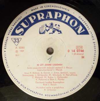 LP Dechová Hudba Supraphon: 50 Let České Lidovky