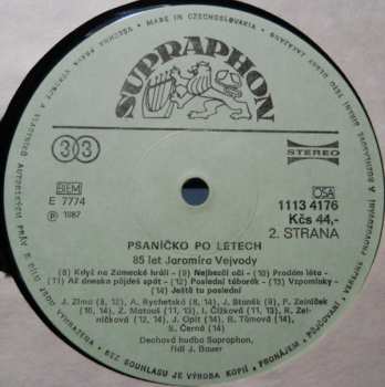 LP Dechová Hudba Supraphon: Psaníčko Po Letech (85 Let Jaromíra Vejvody)