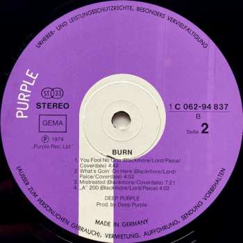 LP Deep Purple: Burn