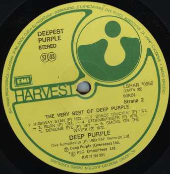 LP Deep Purple: Deepest Purple : The Very Best Of Deep Purple