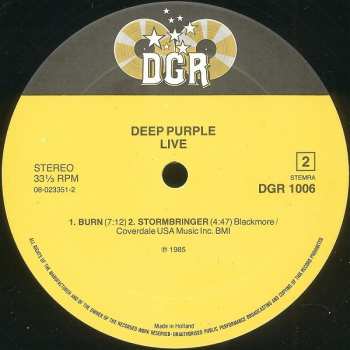 LP Deep Purple: Live On Stage