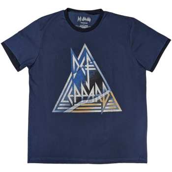 Merch Def Leppard: Ringer Tričko Triangle Logo Def Leppard