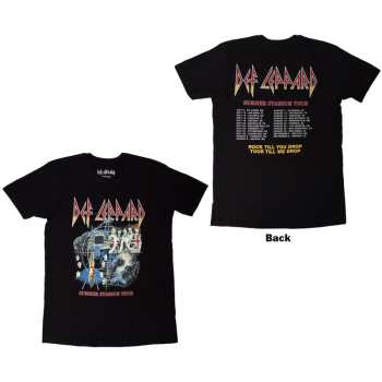 Merch Def Leppard: Def Leppard Unisex T-shirt: Summer Stadium Tour (black) (back Print) (small) S