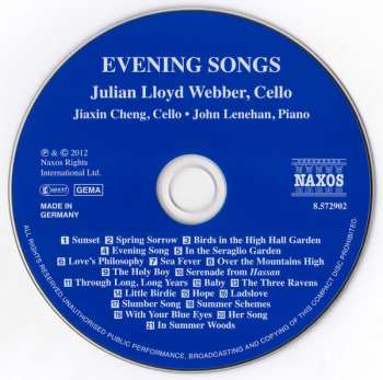 CD Frederick Delius: Evening Songs