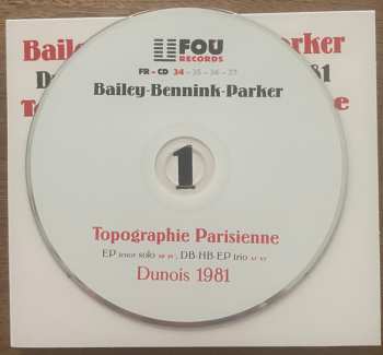 4CD/Box Set Evan Parker: Topographie Parisienne (Dunois, April 2nd, 3d & 4th, 1981)