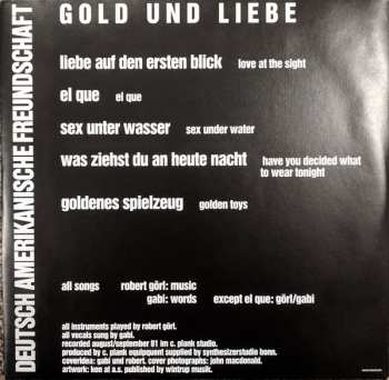 LP Deutsch Amerikanische Freundschaft: Gold Und Liebe