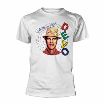 Merch Devo: Tričko Are We Not Men? (white)