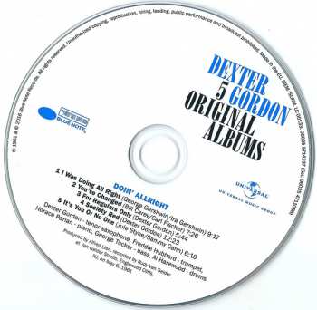 5CD/Box Set Dexter Gordon: 5 Original Albums