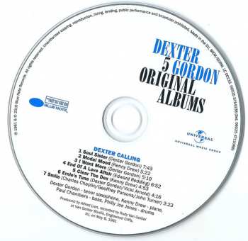 5CD/Box Set Dexter Gordon: 5 Original Albums