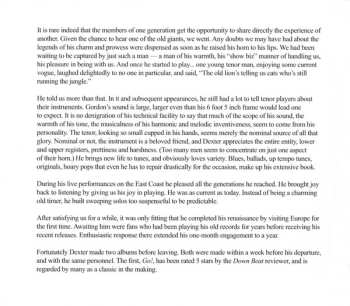 CD Dexter Gordon: A Swingin' Affair