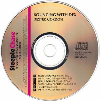 CD Dexter Gordon Quartet: Bouncin' With Dex