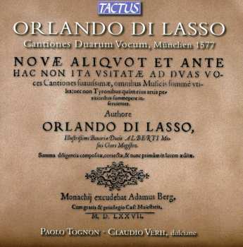 CD Di Lasso / Tognon / Verh: Cantiones Duarum Vocum
