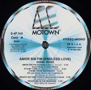 LP Diana Ross: Amor Sin Fin (Endless Love)