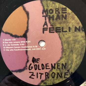 LP Die Goldenen Zitronen: More Than A Feeling