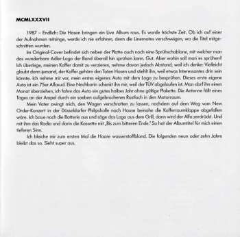 CD Die Toten Hosen: Bis Zum Bitteren Ende Live! DIGI