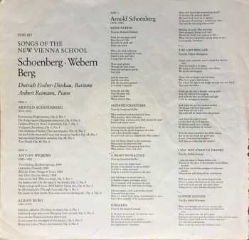 LP Dietrich Fischer-Dieskau: Lieder Der Neuen Wiener Schule . Songs Of The New Vienna School