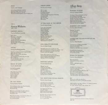 LP Dietrich Fischer-Dieskau: Lieder Der Neuen Wiener Schule . Songs Of The New Vienna School