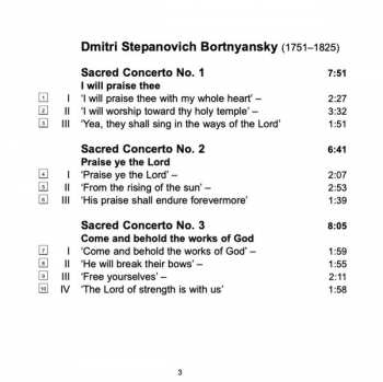CD The Russian State Symphony Cappella: Sacred Concertos. Volume 6, Concertos For Double Choir, Nos 1-10