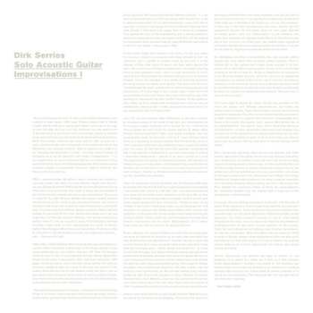 Album Dirk Serries: Solo Acoustic Guitar Improvisations I