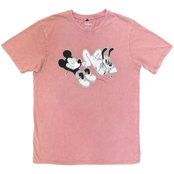 Merch Disney: Stone Wash Tričko Mickey & Pluto Relax