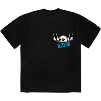 Merch Disney: Disney Unisex T-shirt: Stitch Aloha Collage (black) (back Print) (small) S